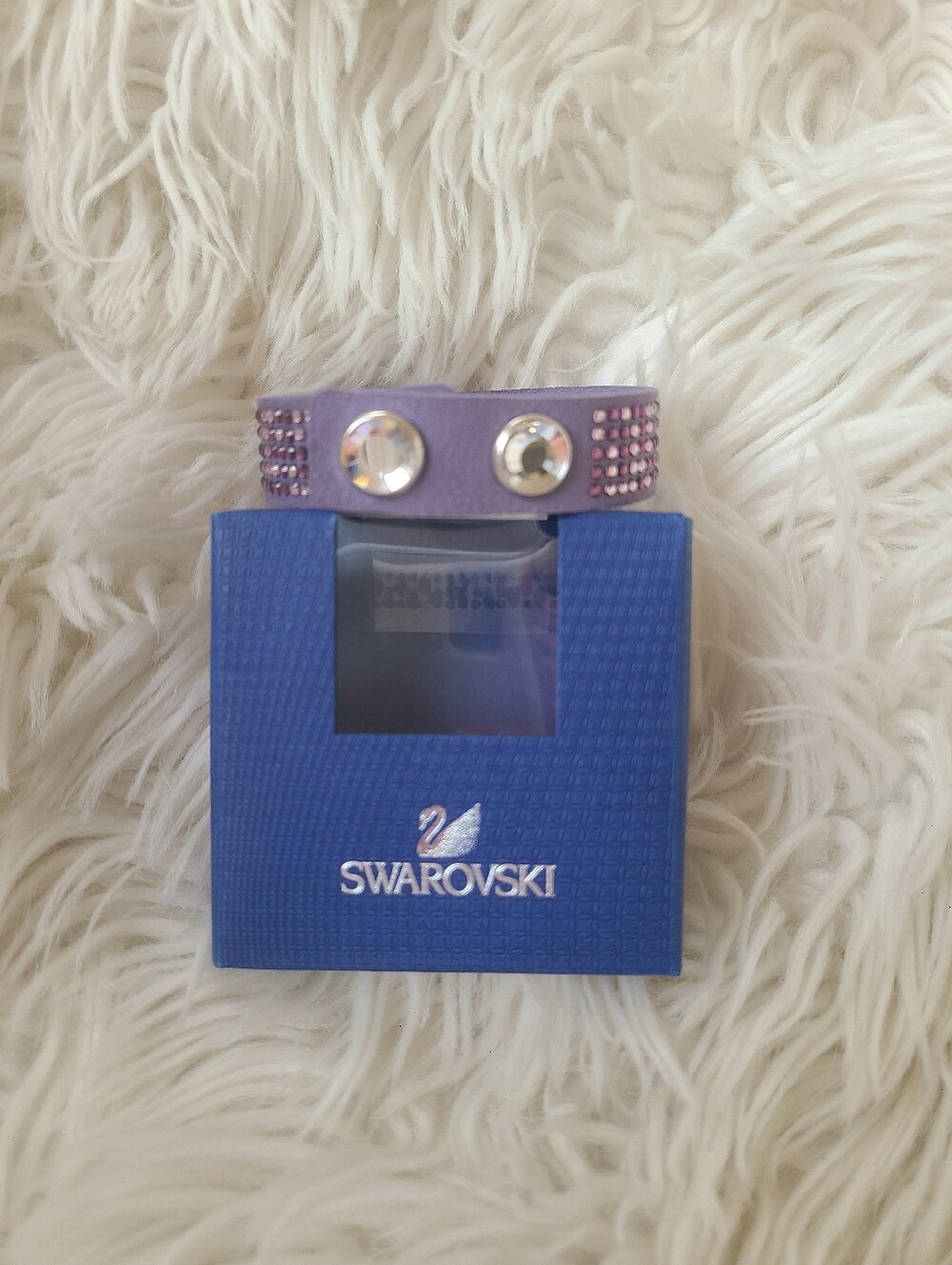 Swarovski Slake Simple Lame Purple Bracelet- Like New In Box